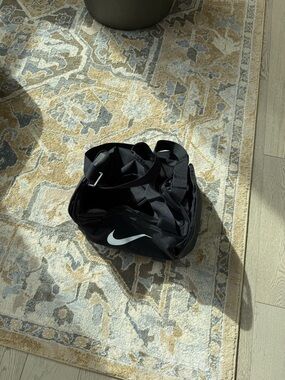 Nike Black Gym Duffle with White Swoosh Accent
